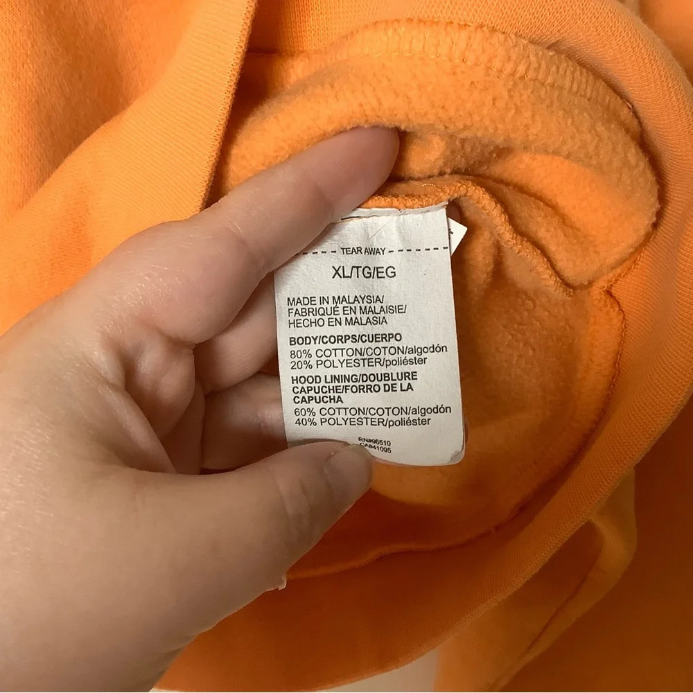 < Under Armour Orange Cropped Fleece Lined Jacket > - Picture 5 of 7